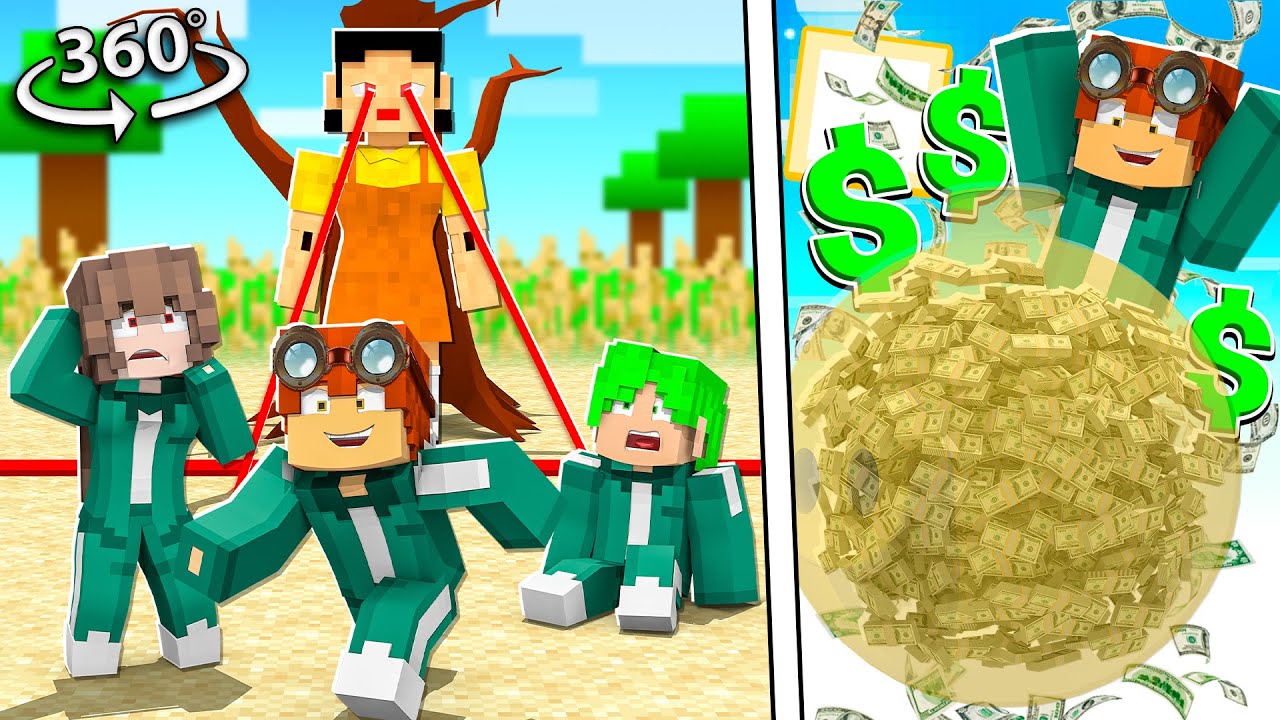 SQUID GAME in Minecraft VR 360!