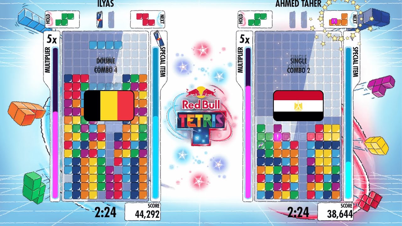 Red Bull Tetris Tournament! Round 16 vs Belgium! #Closest game!