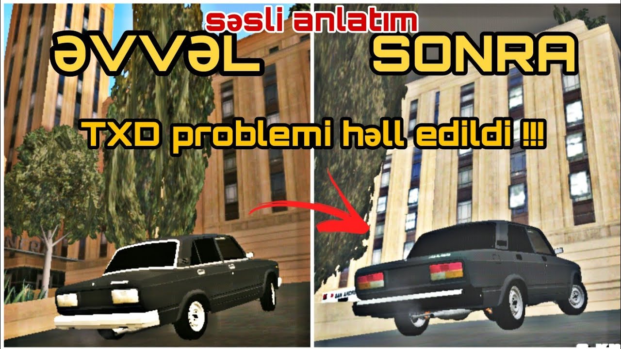 (GTA SA android) - Mod maşınların rəng problemi | TXD dosyası necə quraşdırılır?