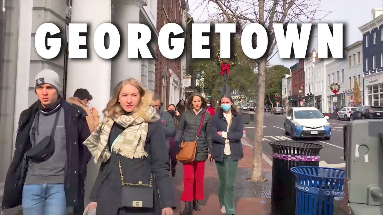 GEORGETOWN Autumn Walking Tour | Washington D.C.'s Fashion and Shopping District 🇺🇸【4K】
