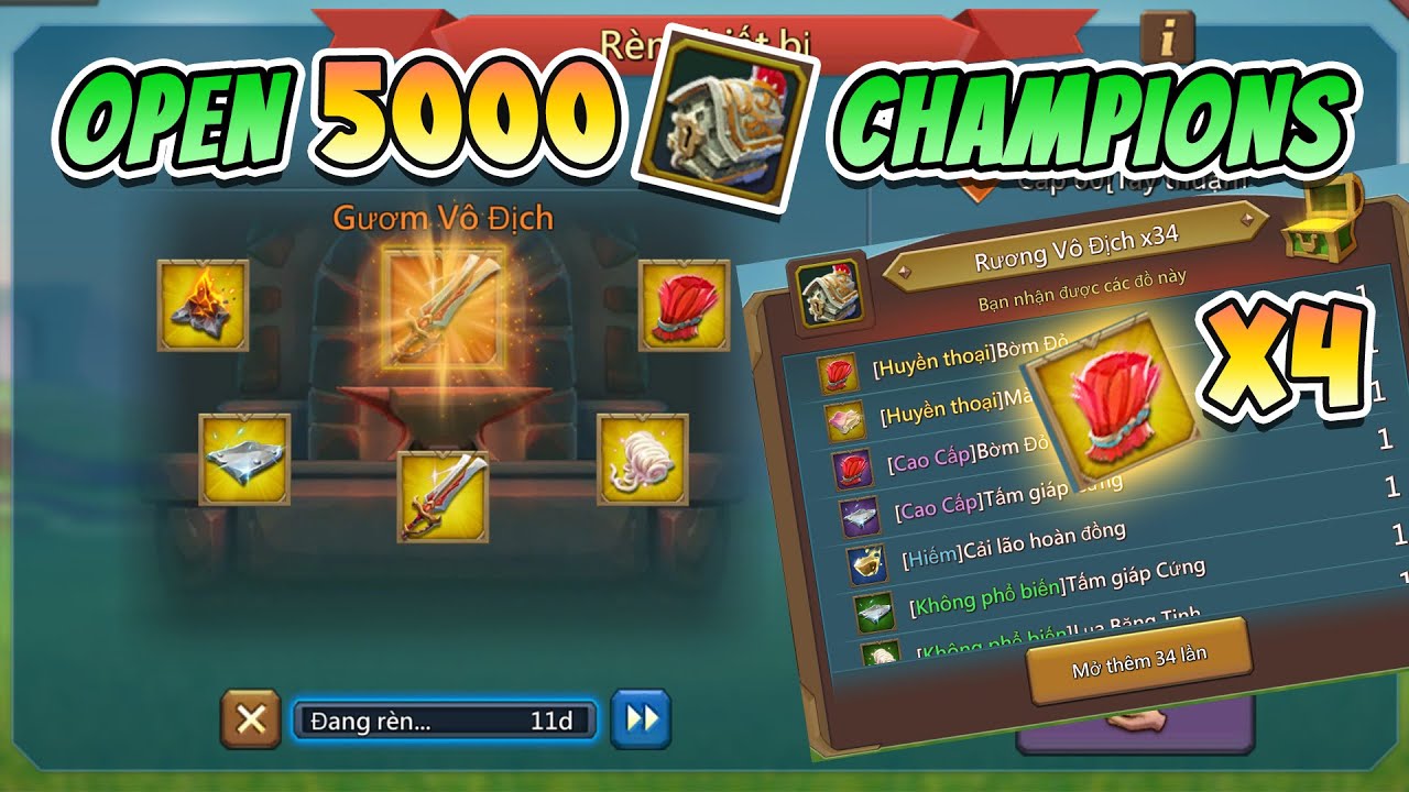MỞ 5000 RƯƠNG VÔ ĐỊCH NHẬN CÁI KẾT BẤT NGỜ VÀ SỰ KIỆN CỰC NGON TỪ IGG LORDS MOBILE