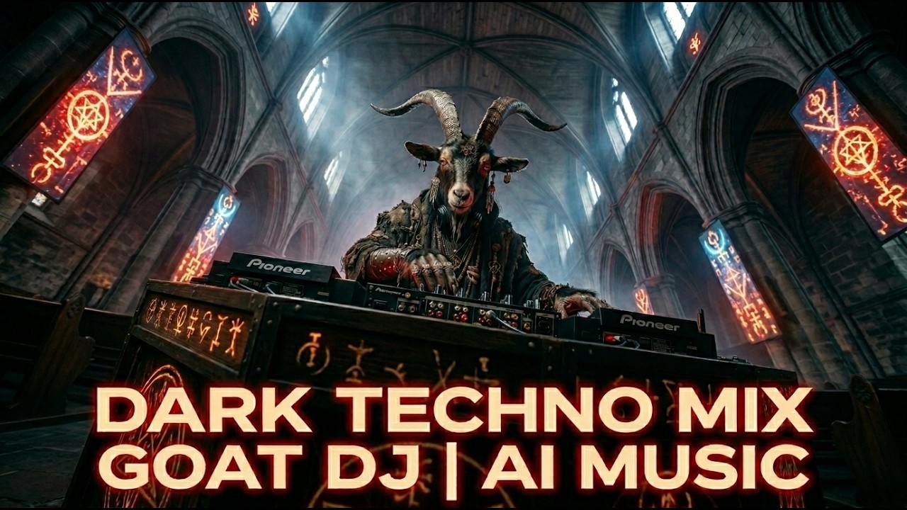 Dark Techno Mix | Goat DJ Live in Occult Cathedral | Ai Music