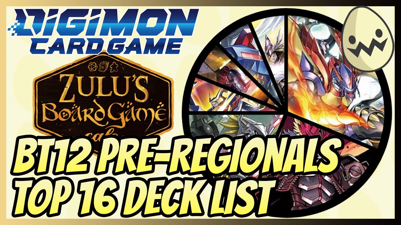 Digimon Card Game: Zulu's BT12 Pre-Regionals! Top 16 Deck Lists!
