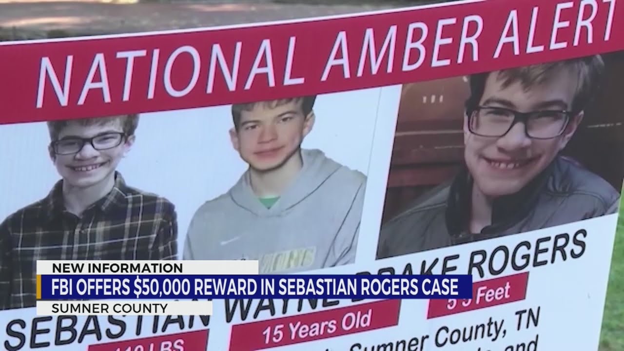 FBI offers $50K reward in Sebastian Rogers case