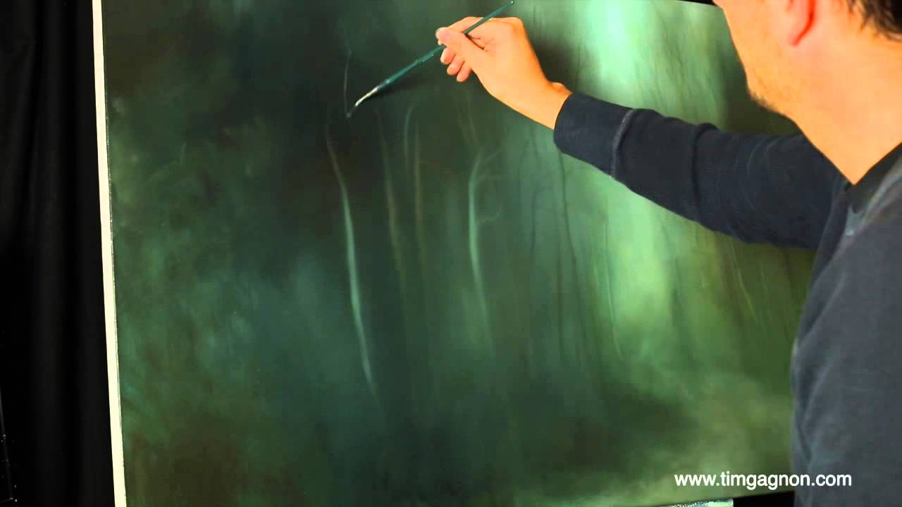 Time Lapse Forest Oil Painting The Walk Through Woods - Tim Gagnon