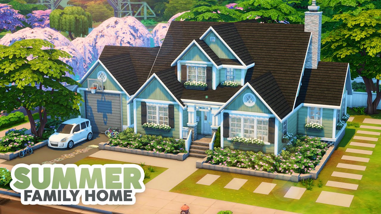 Large Summer Family Home ☀️ // The Sims 4 Speed Build