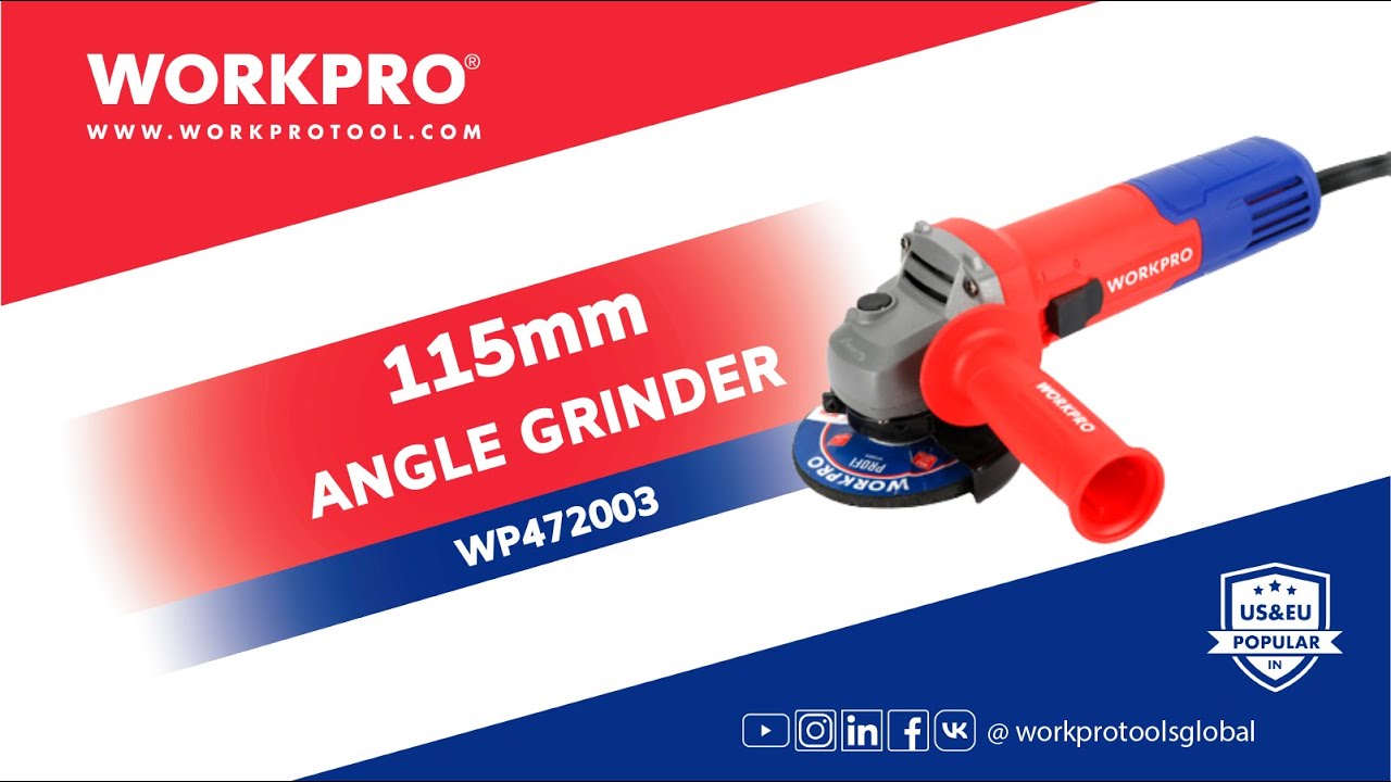 WORKPRO 115MM ANGLE GRINDER TOOL