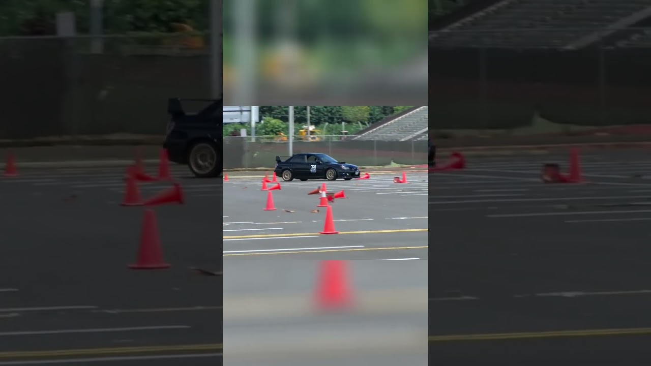 Black Car Autocross Run: Speed, Cones, and the Thrill of Racing! 
