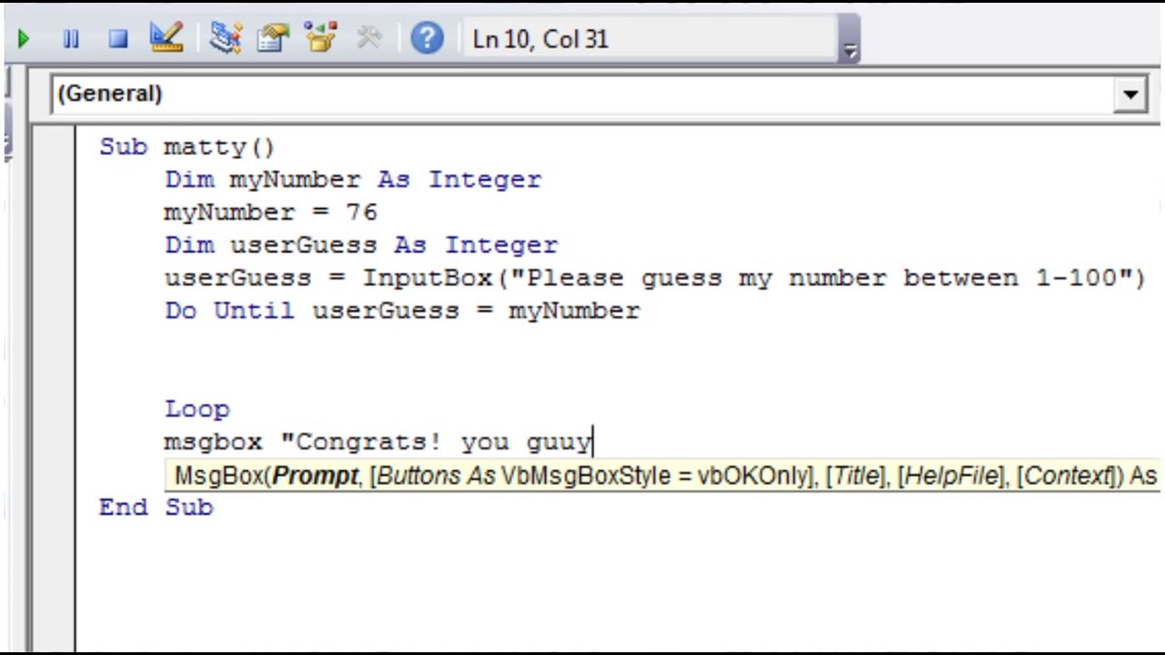 Excel 2010 VBA Tutorial 26   Do Until Loop
