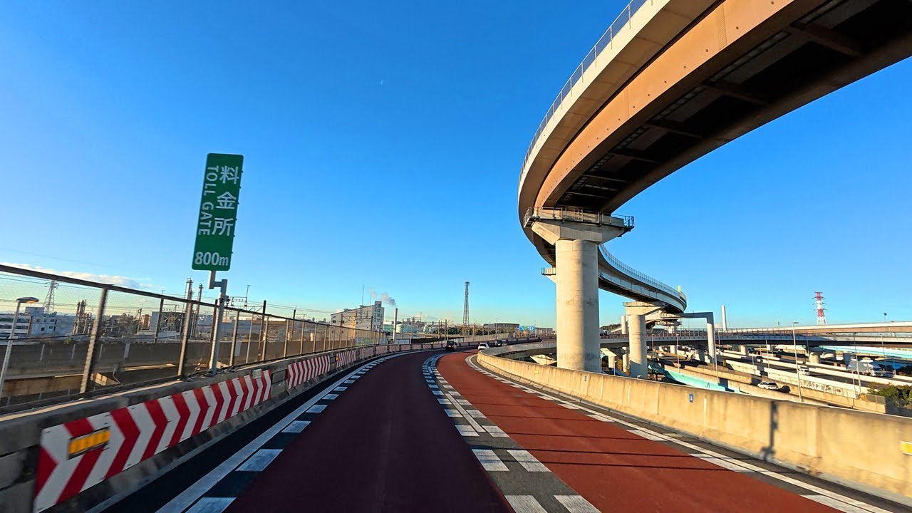 千葉から埼玉方面へ、東関東自動車道・外環道ドライブ　Driving on the expressway from Chiba toward Saitama