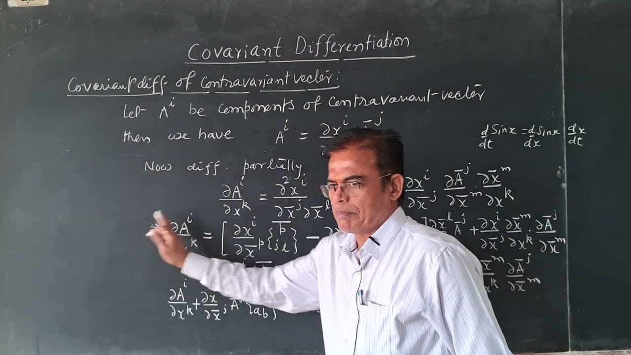 Covariant differentiation of Contra Variant Vector #tensor#mathematics