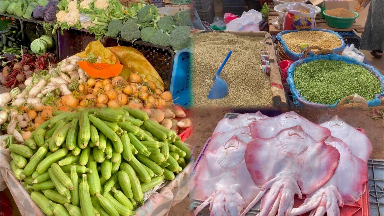 اجواء السوق الازاري وجدة اثمنة الخضر والفواكه والاسماك كولشي جديد وطري 28/1/2026 