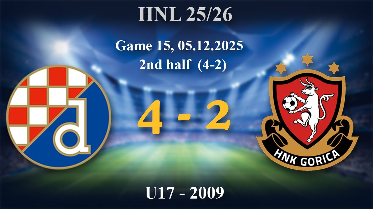 15. 2009 U17  Dinamo 4 - 2 Gorica, HNL, 2nd half, 05.12.2025 #croatiafootball #hnl