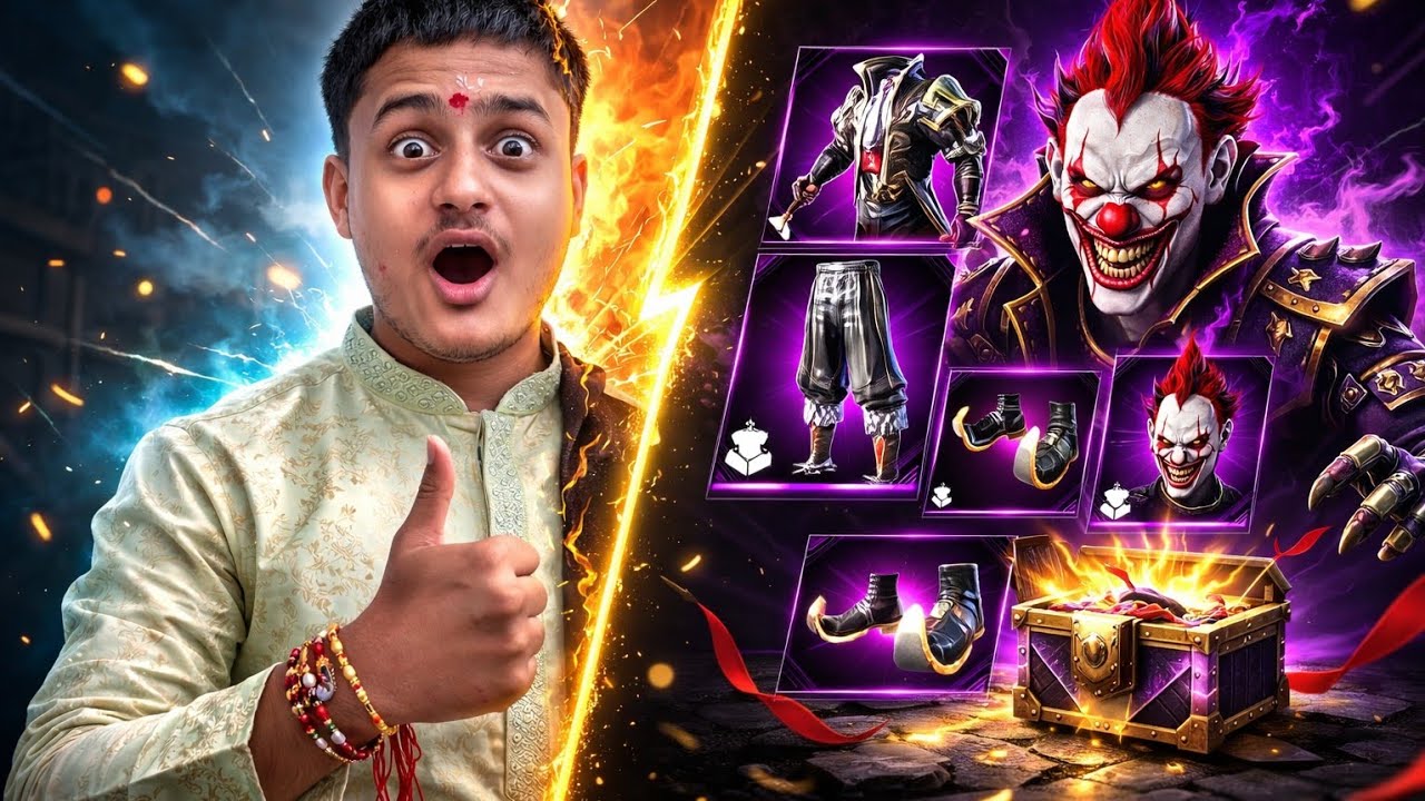 NEW JOKER BUNDLE | 🔥 ONE SPIN TRICK ✅ |@GarenaFreeFireGlobal #viral #trending #shortsfeed #freefire 