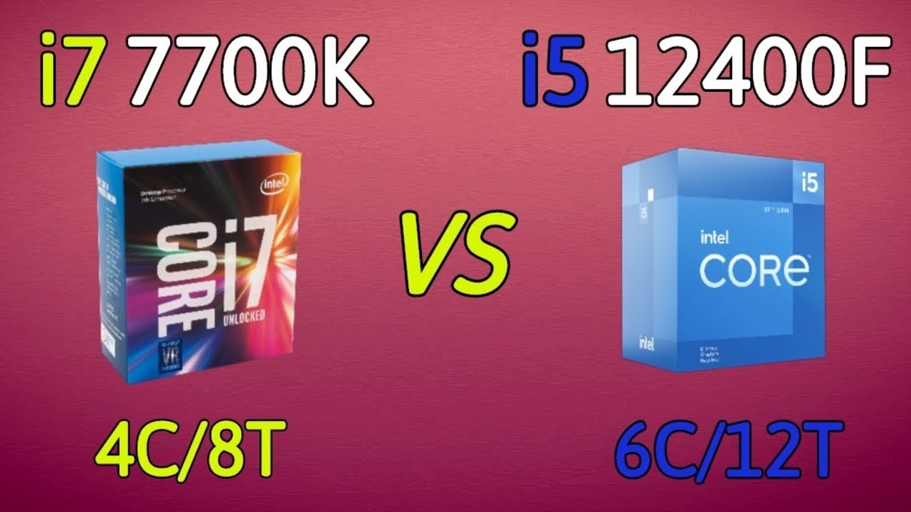 i5 12400F vs i7 7700K - Benchmark and test in 6 Games 1080P high setting