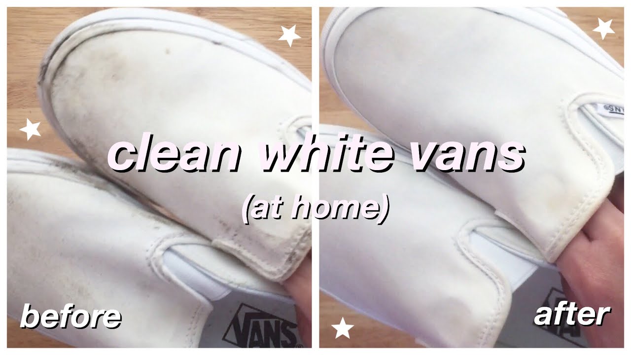 how to CLEAN WHITE VANS at home (looks almost brand-new)