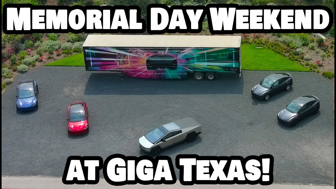 MEMORIAL DAY WEEKEND AT GIGA TEXAS! - Tesla Gigafactory Austin 4K  Day 5/26/24 - Tesla Terafactory