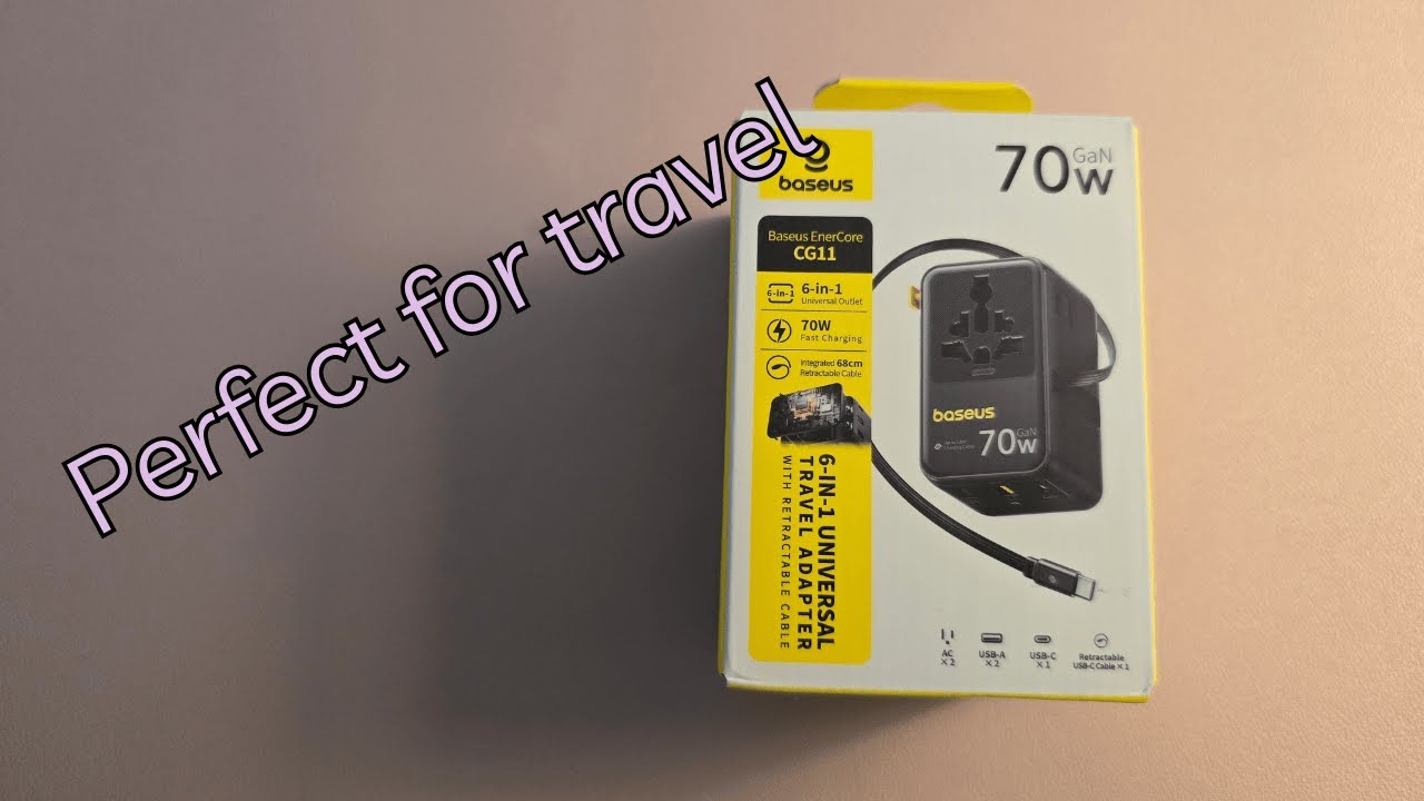 Best Universal Travel Adapter 2025 | Baseus 70W Fast Charging Plug Review 🌍⚡