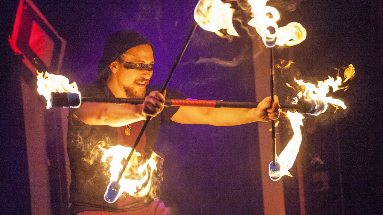 Ecstatic Fire - Spades' Finale Staff Routine