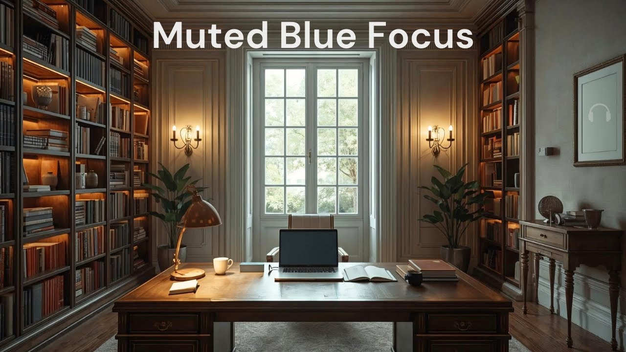 Muted Blue Lofi Ambience | Deep Work | 90 Minutes