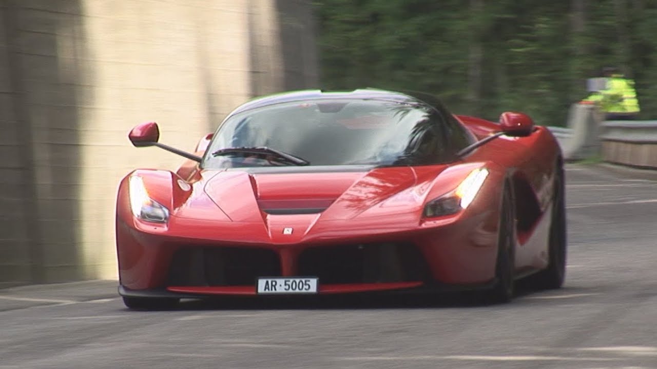 Ferrari LaFerrari & Lamborghini at Swiss Hillclimb Bergrennen Hemberg 2014