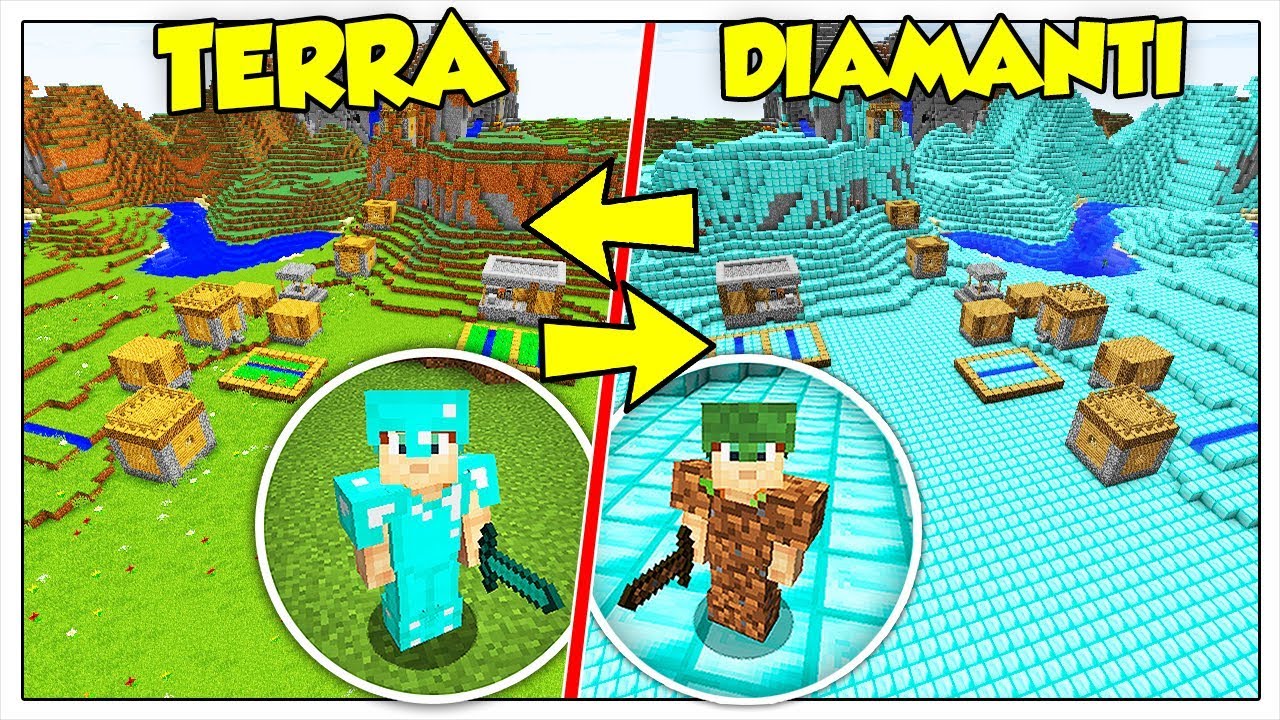 COSA SUCCEDE SE TERRA E DIAMANTE SI SCAMBIANO DI POSTO? - Minecraft ITA