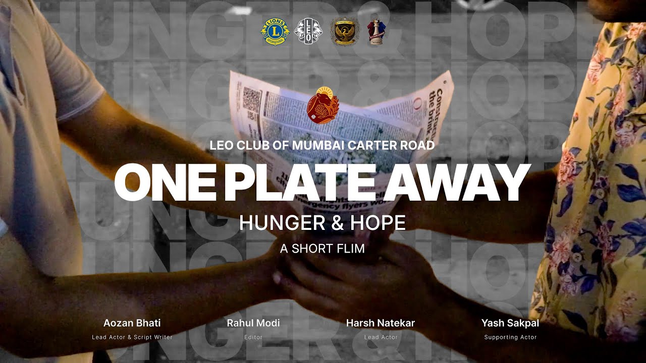 One Plate Away - Hunger & Hope | Leo Club Of Mumbai Carter Road #oneplateaway #leo
