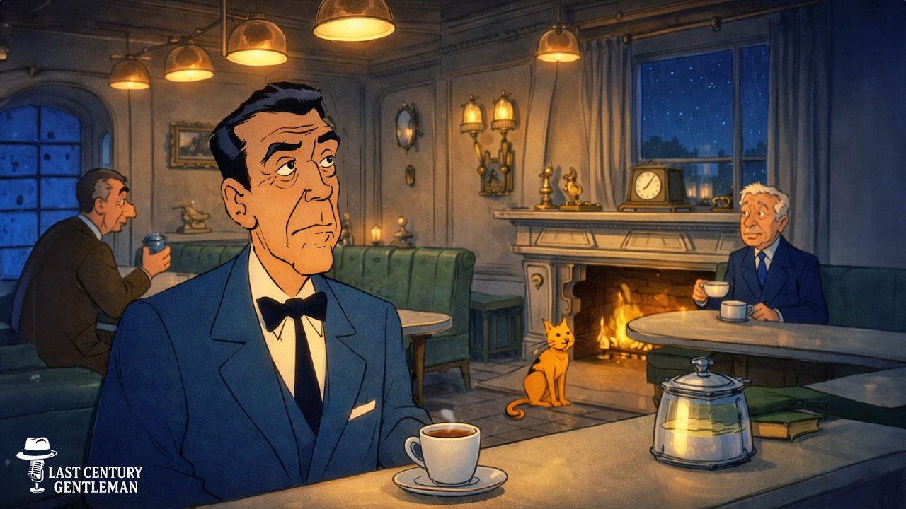 A Gentleman&rsquo;s Late Evening Reflections | Warm Vintage Caf&eacute; & Oldies Playing in Another Room