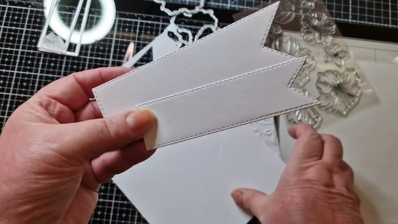 Beautiful White on White handmade Birthday Card. #cardmakingtutorial #Cardmaking .