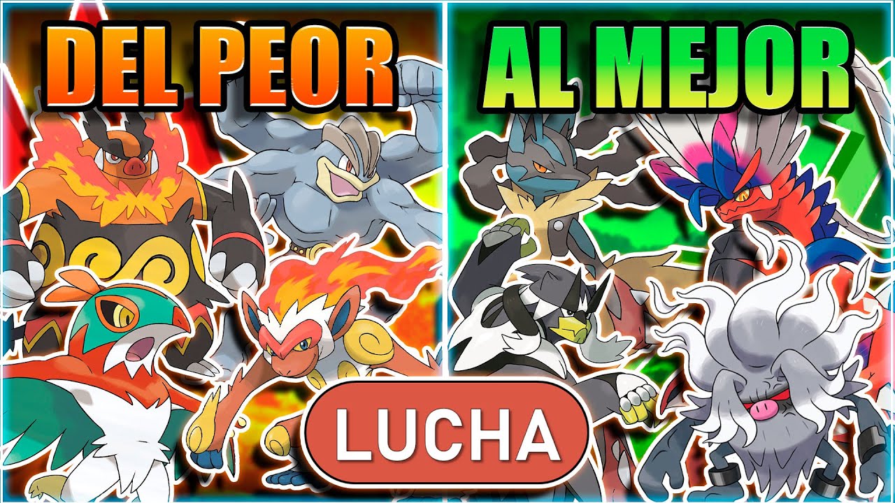 TODOS LOS POKEMON TIPO LUCHA DEL PEOR AL MEJOR