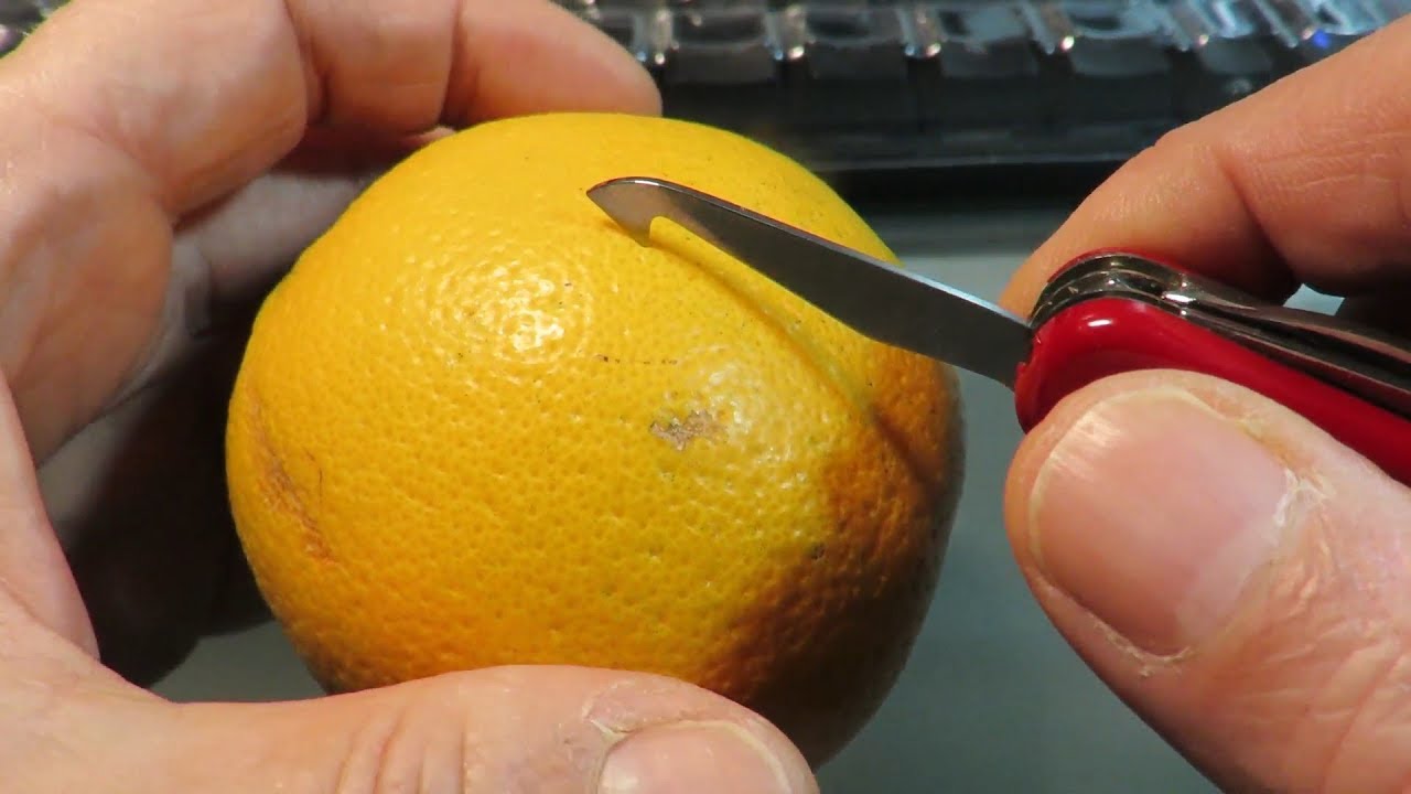 Victorinox MiniChamp (0.6385) : How to peel an orange ?