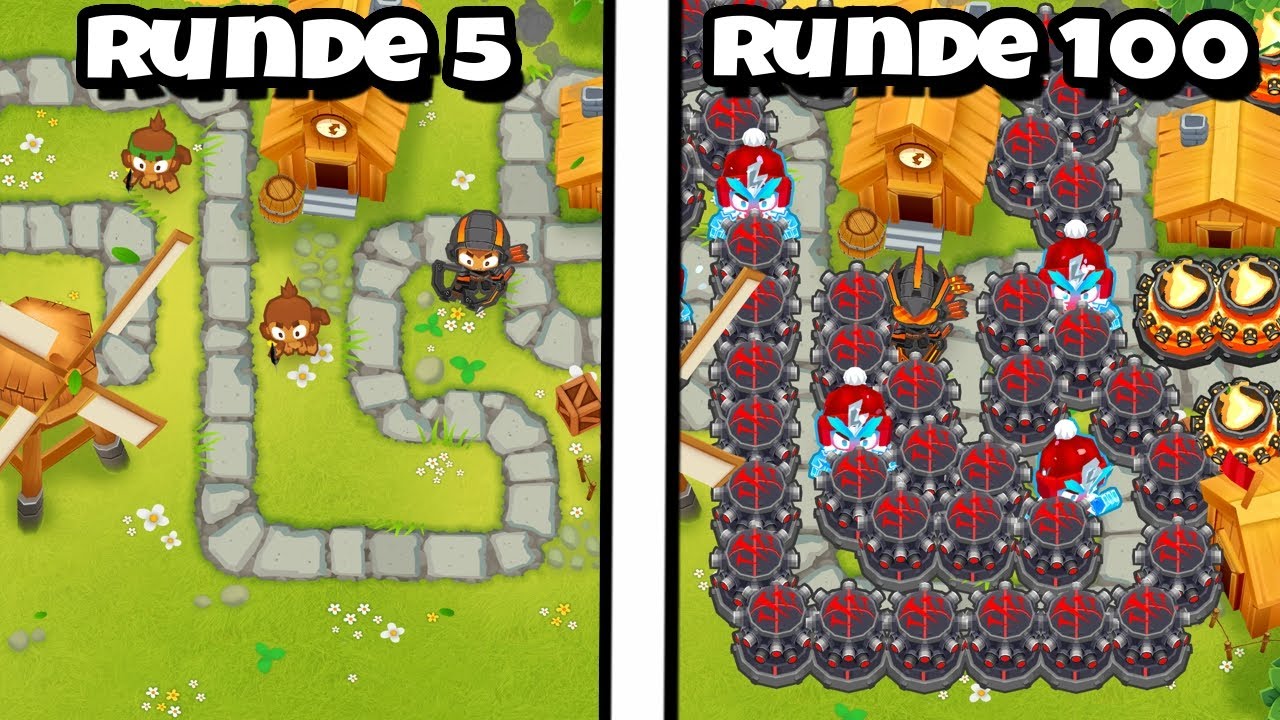 BTD6 Tutorial statt Runde 10 mit Stufe 0 Türmen bis Runde 100+ (REKORD)