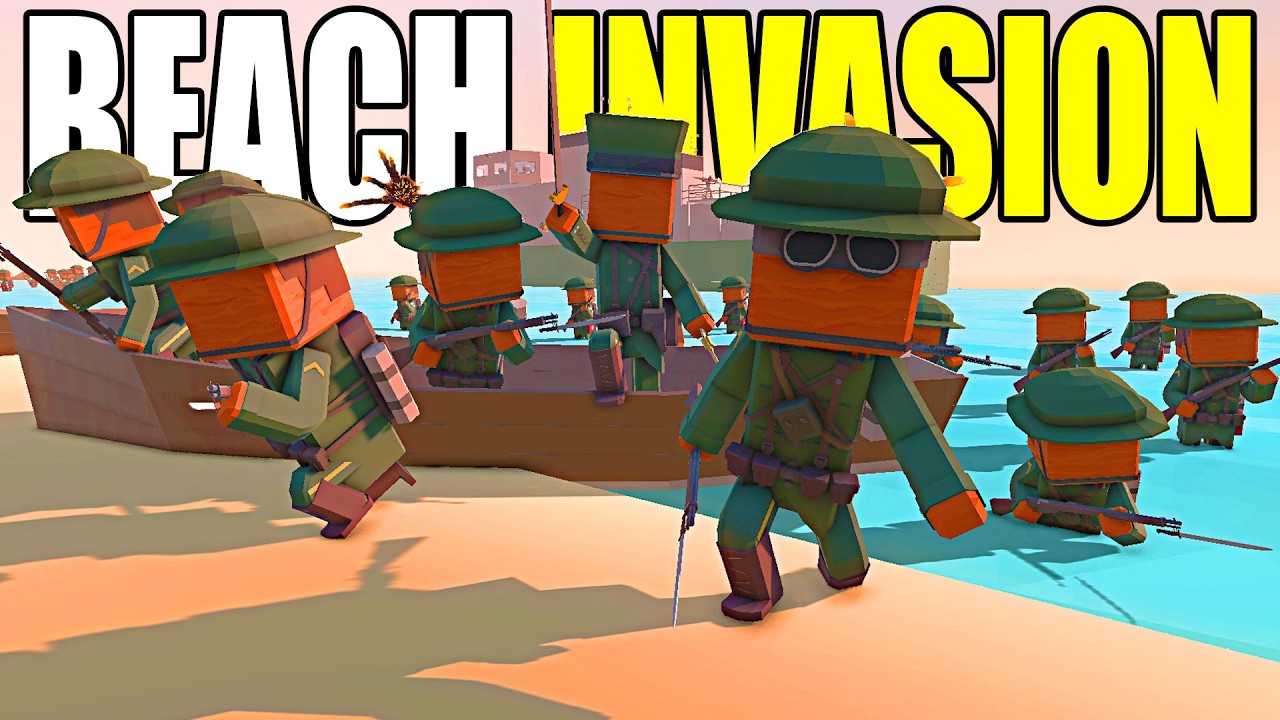 Brutal Infantry BEACH INVASION Charge into FORTRESS! - Ancient Warfare 3