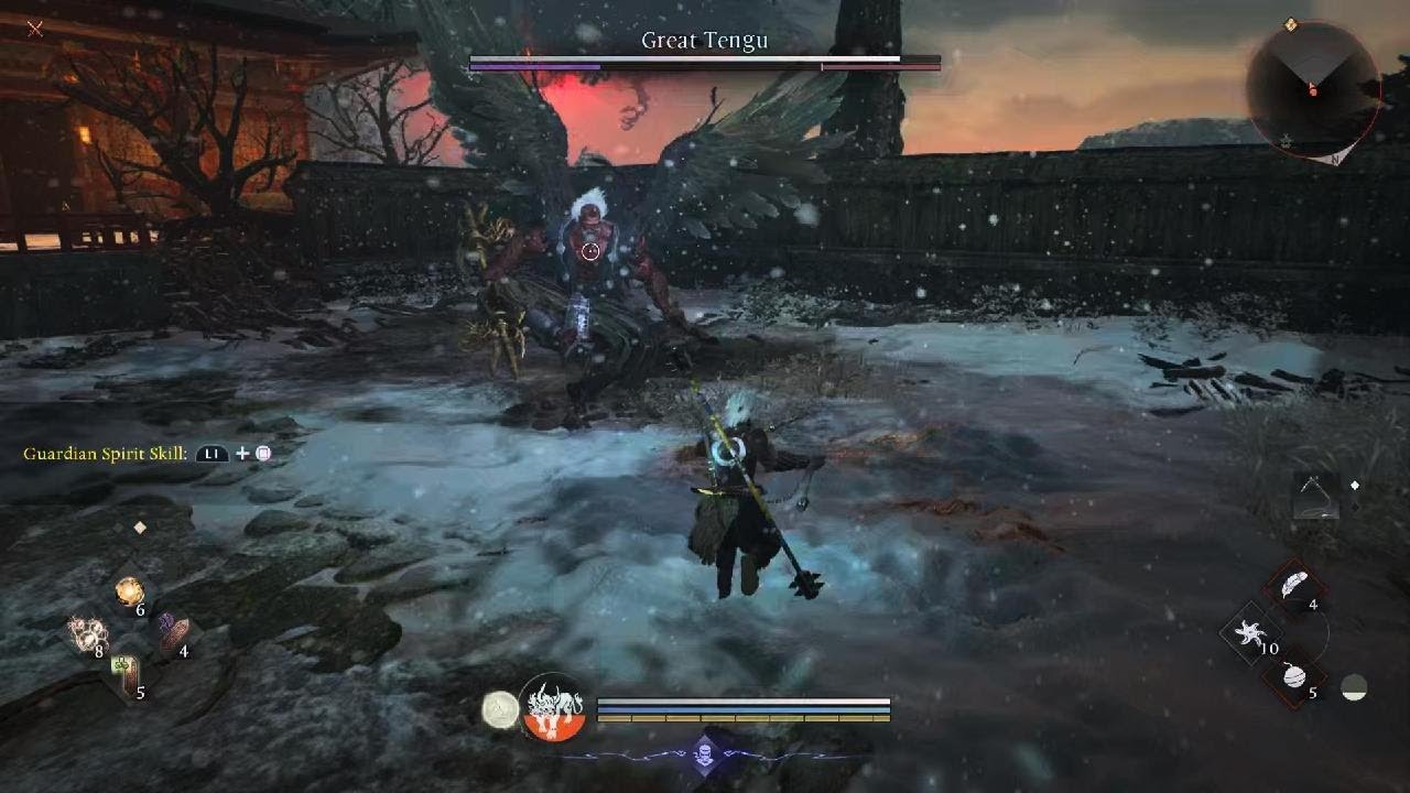 Nioh 3 Great Tengu Boss fight