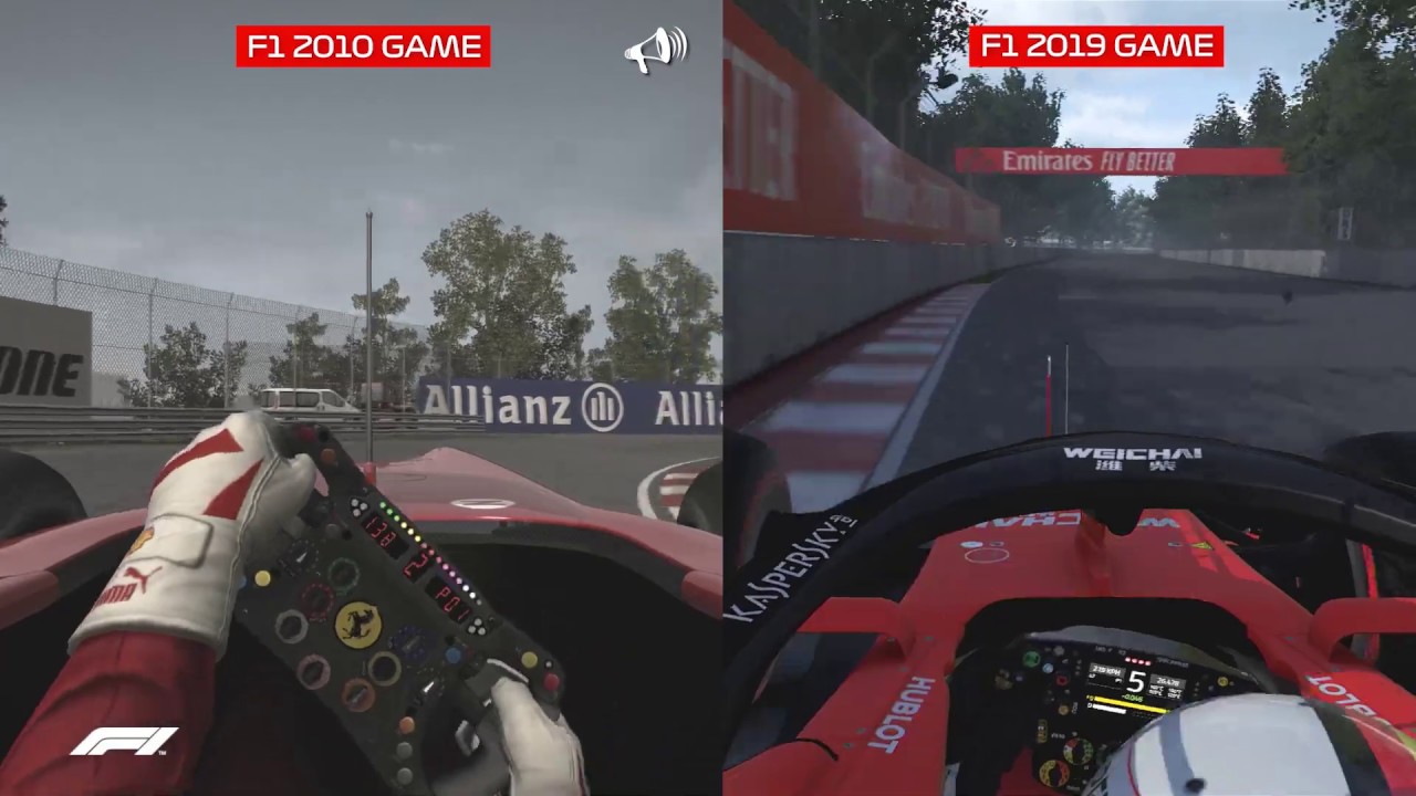 Official Formula 1 Game: F1 2010 vs F1 2019