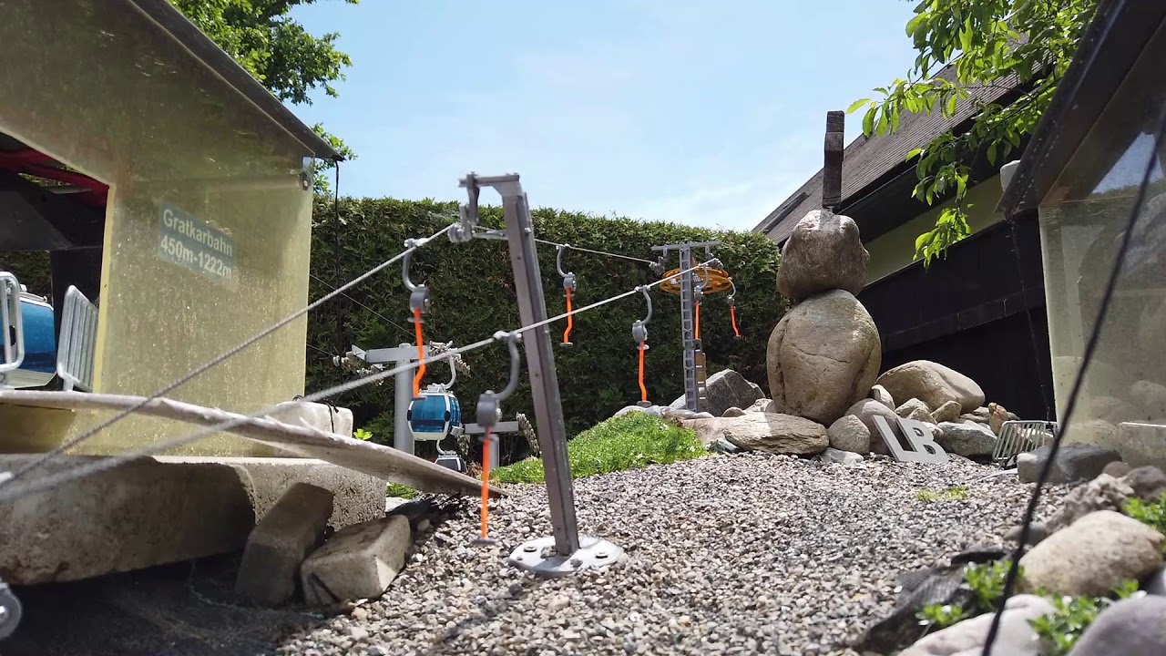 1'SL Gipfellift/ Modellseilbahn /Modellskigebiet