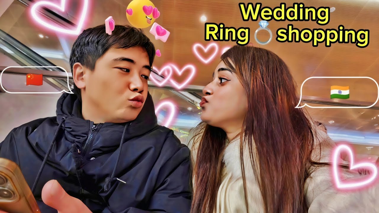 Wedding ring shopping ❤️🇨🇳🇮🇳#viralvideo #chinavlog 
