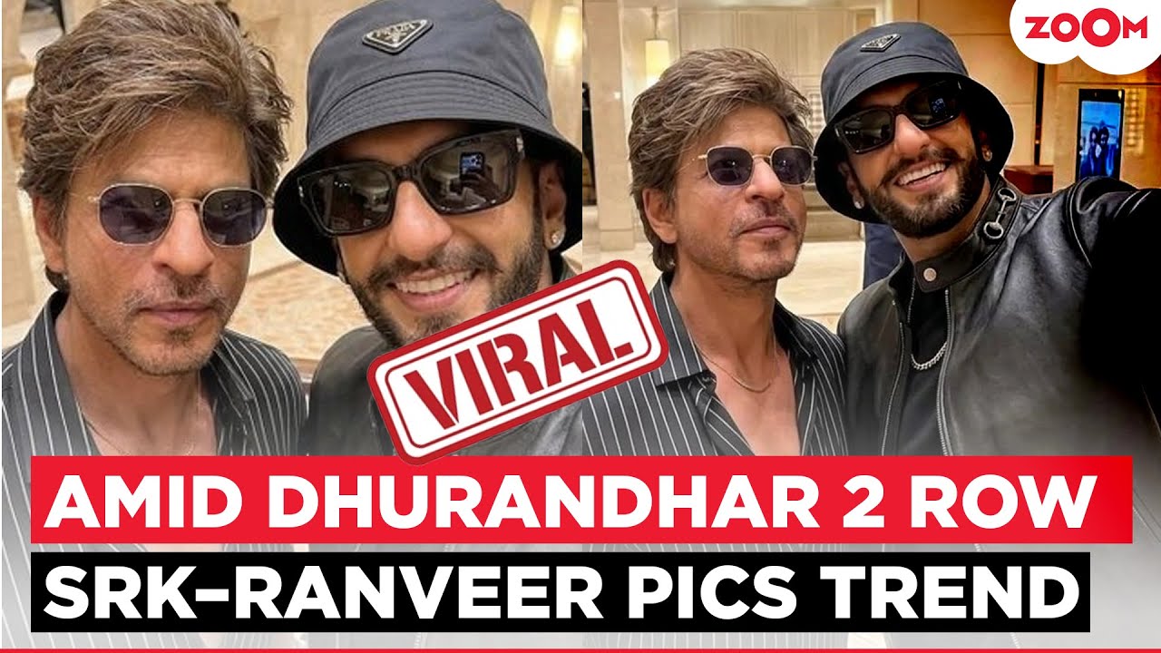 SRK's selfie with Ranveer Singh goes VIRAL amid getting backlash for silence on Dhurandhar's success