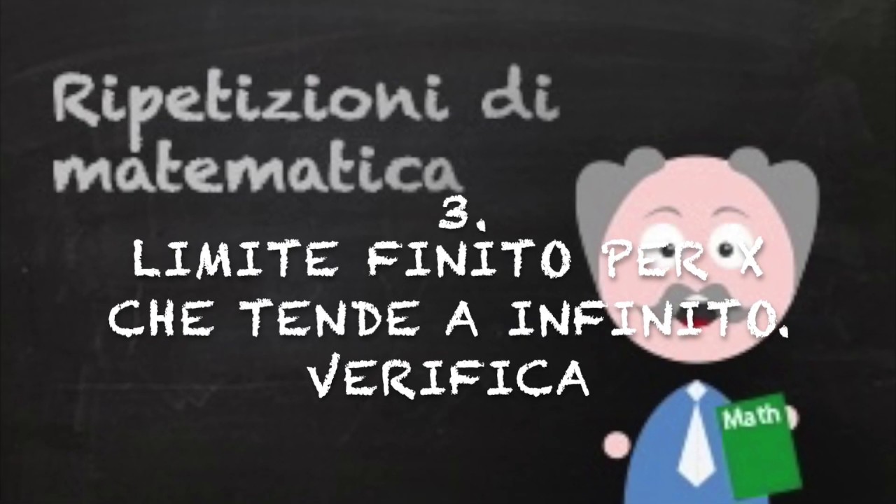 3.  Limite finito per x che tende a infinito.  Verifica