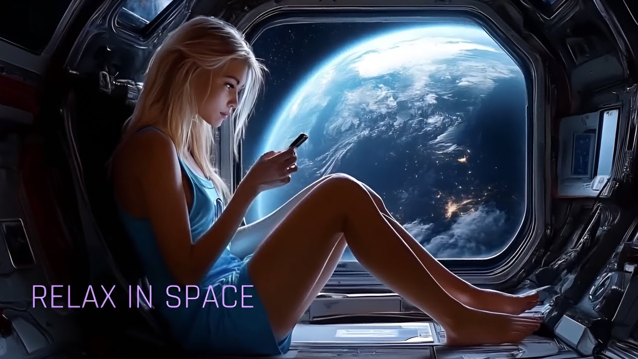 30 Min Interstellar Chill: Relaxing Sci-Fi Ambient Music & Space Station Views