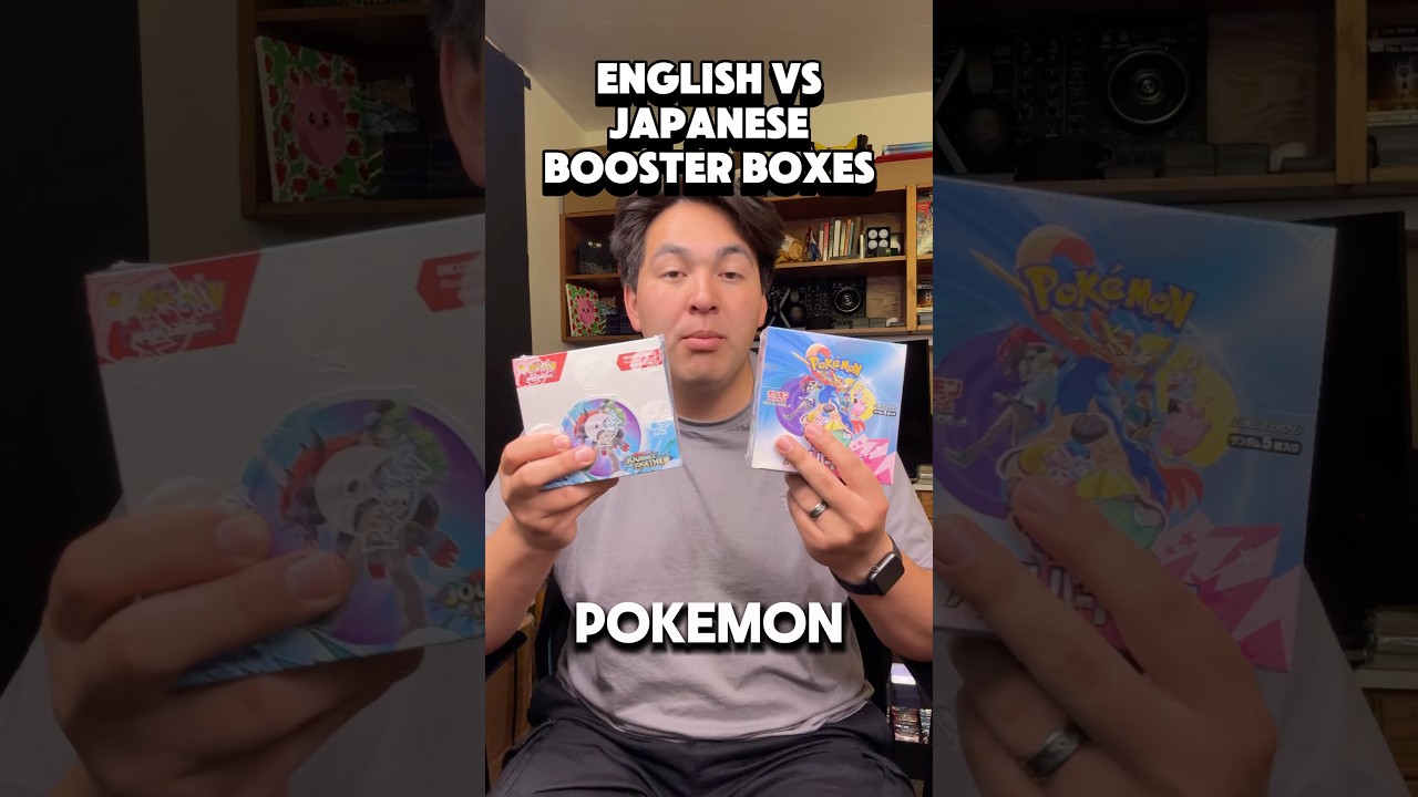 English vs Japanese booster boxes, what&rsquo;s the difference? #pokemon #pokemontcg