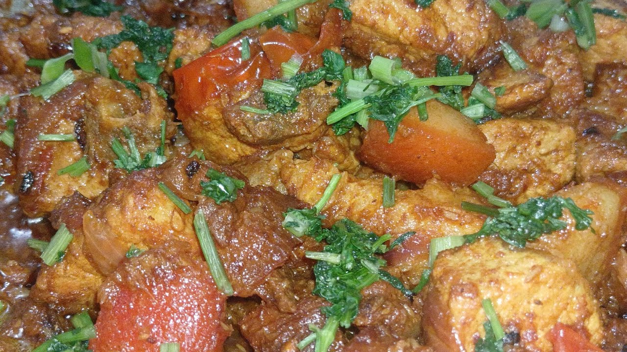 PORK CURRY RECIPE ON MY Style /pork curry ma  yesari banauxusathiharu😃👌