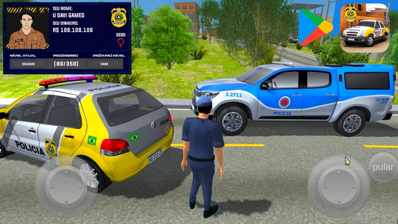 FIZ BLITZ NO SIMULADOR DE POL&Iacute;CIA BRASILEIRA👮&zwj;♂️Br Policia Simulador, Brasil Tuning vers&atilde;o, MOBILE