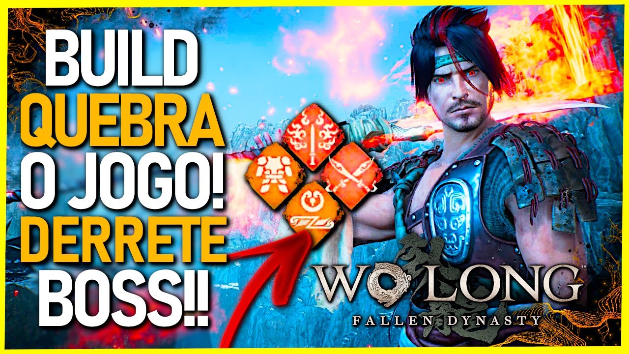 Wo Long Fallen Dynasty - BUILD OP MATA BOSS COM 2 COMBOS E DÁ DANO INSANO DE QUEIMADURA!! APELONA!!!
