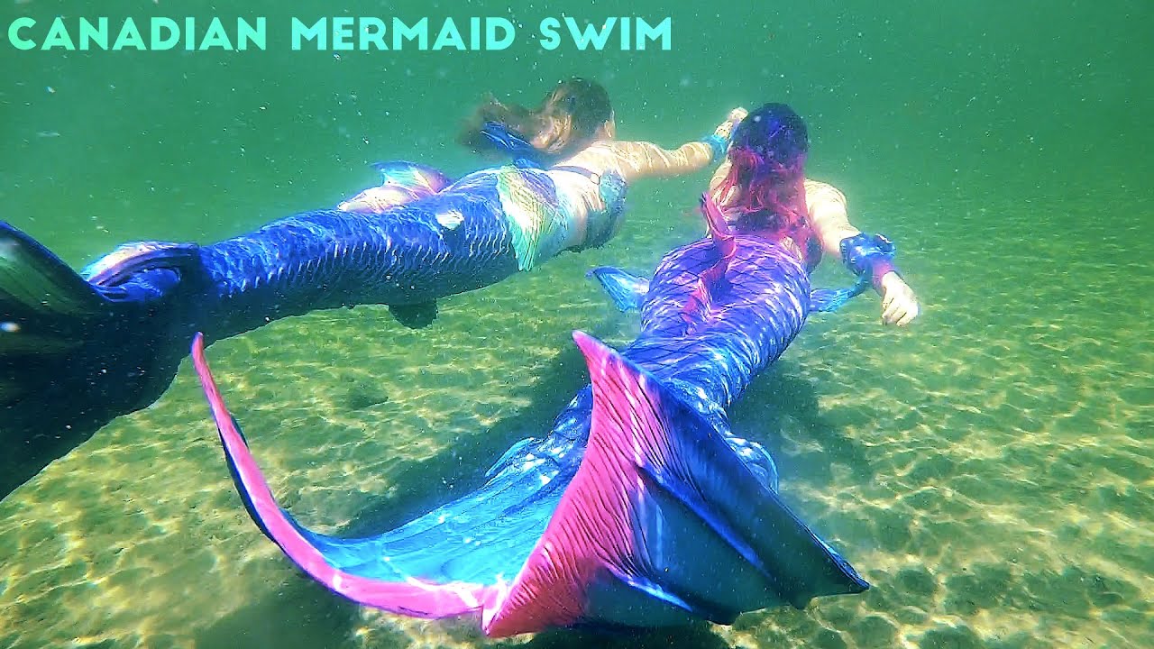 WILD LAKE MERMAIDS || Mermaid Friends Swim in Green Lake BC