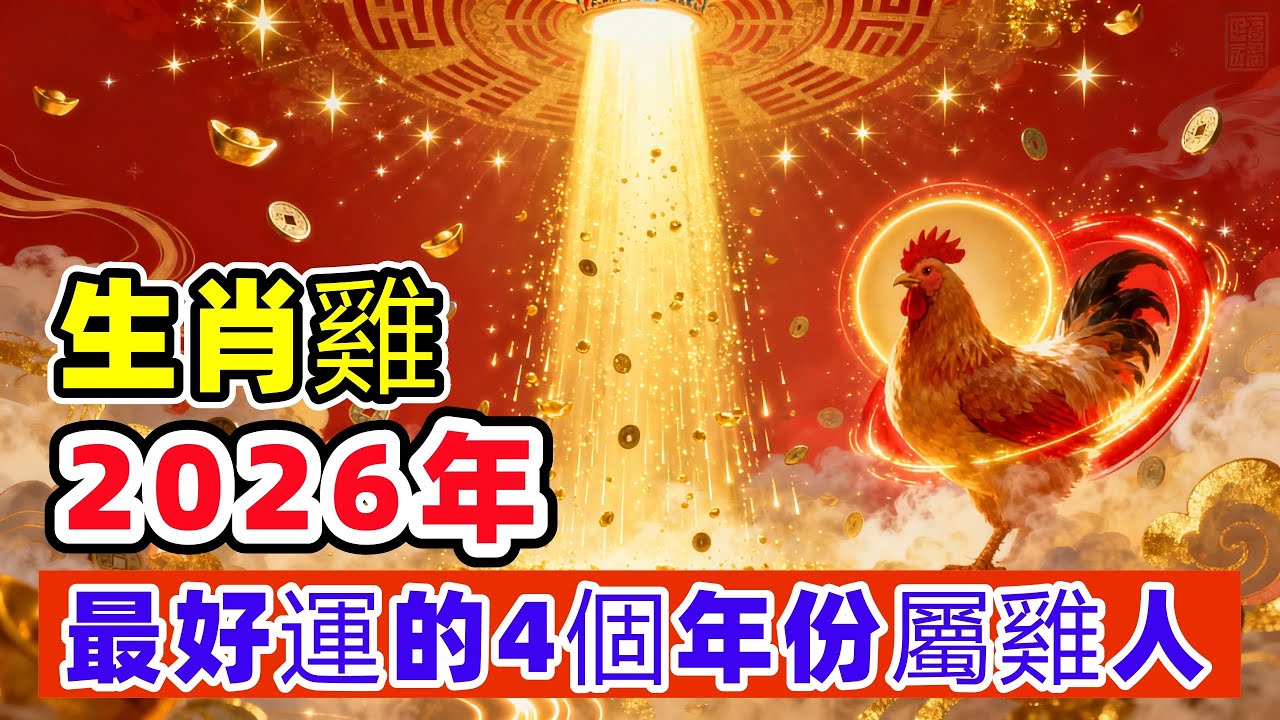 生肖雞：2026年，最好運的4個年份屬雞人，有你嗎？#生肖運勢 #生肖雞 #屬雞人 #2026年運勢 #2026生肖運程 #老李說運勢 #好運生肖