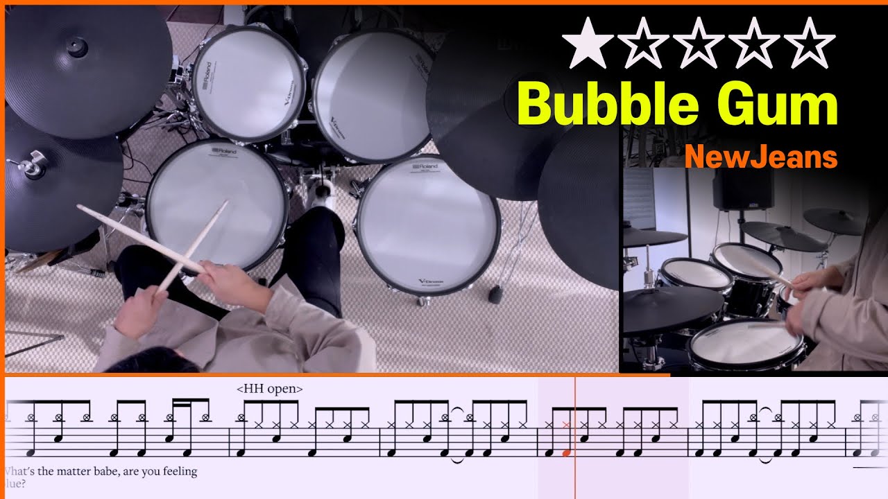 [Lv.01] Bubble Gum by NewJeans | Drum Cover with Sheet Music