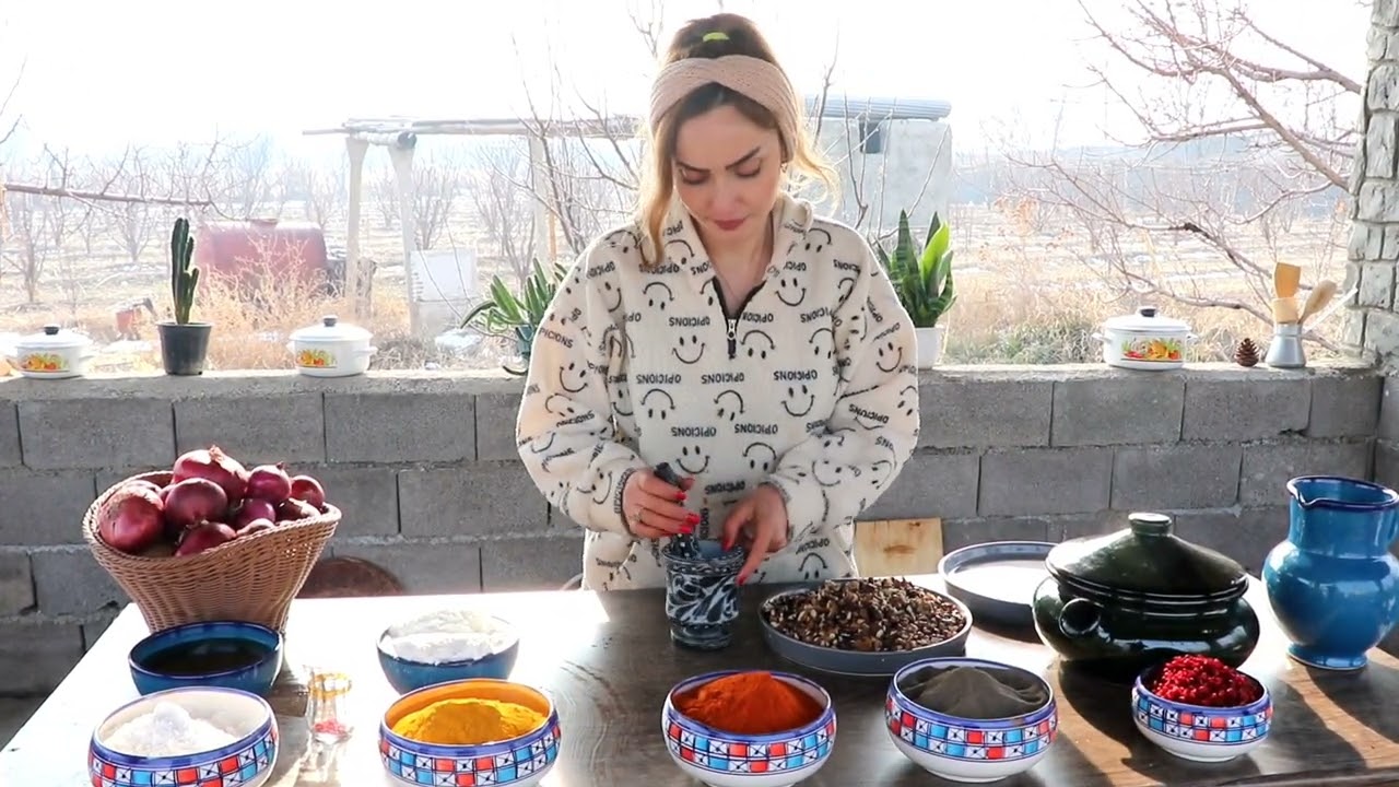 Turkey stew on a wood fire + rustic Chinese rice paddy.