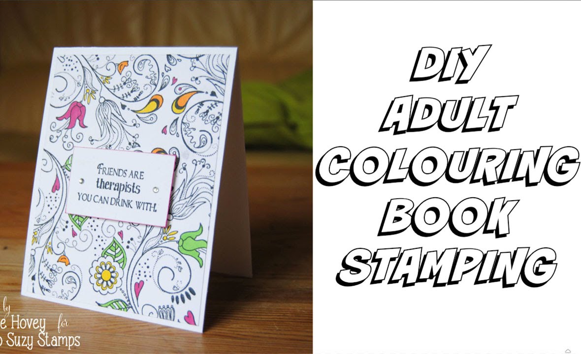 DIY Adult Colouring Book with Stamping