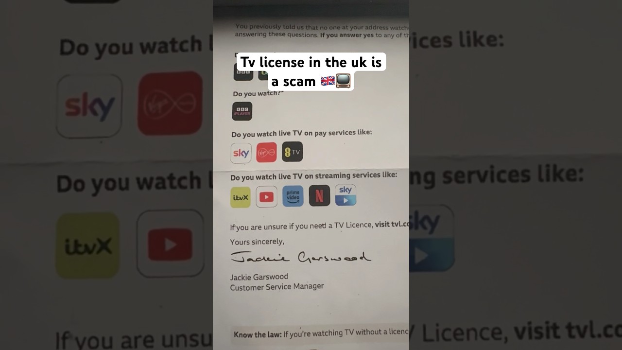 Tv license in the UK is a SCAM 🤔 #tvlicence #tv #uk